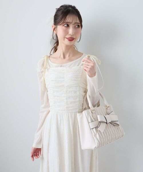 MAJESTIC LEGON / マジェスティックレゴン カットソー | チュールシアートップス（アイボリー）