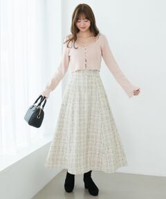 MAJESTIC LEGON / マジェスティックレゴン ミニ・ひざ丈スカート | バックレースアップフレアスカート
