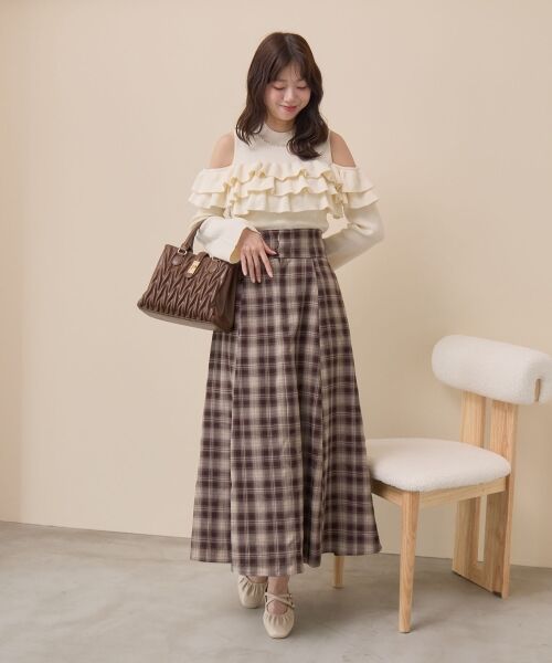 MAJESTIC LEGON / マジェスティックレゴン ミニ・ひざ丈スカート | バックレースアップフレアスカート | 詳細3