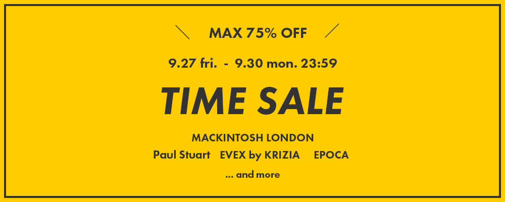 期間限定TIME SALE！9/30(月)23:59まで