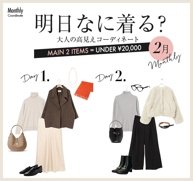 Monthly Coordinate【2月】明日なに着る？大人の高見えコーディネート