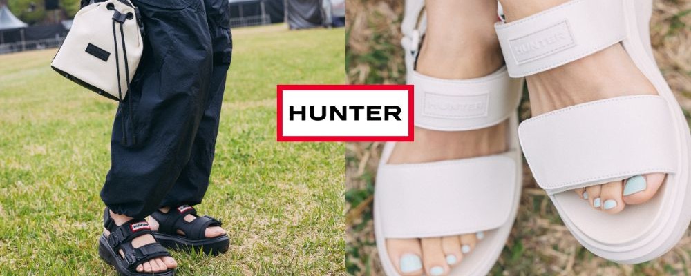 レジャーや旅先でも活躍するHUNTERのサンダル&スニーカー