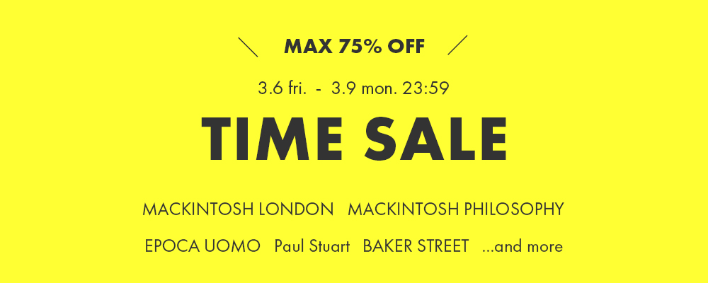 期間限定TIME SALE！3/9(月)23:59まで