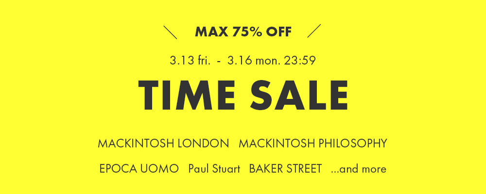 期間限定TIME SALE！3/16(月)23:59まで
