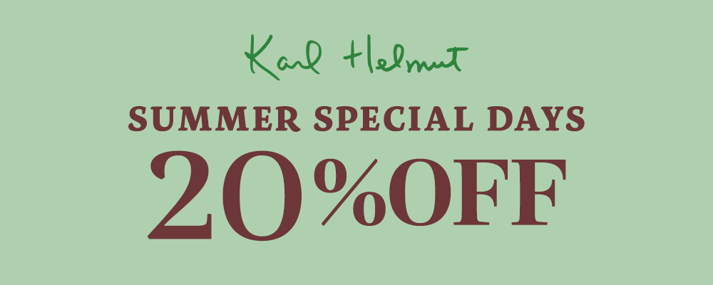 【Karl Helmut】SUMMER SPECIAL DAYS開催中！対象商品が20％OFFに～6/30(火)23:59まで！