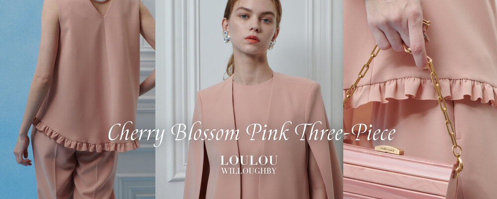 【LOULOU WILLOUGHBY】Cherry Blossom Pink Three-Piece