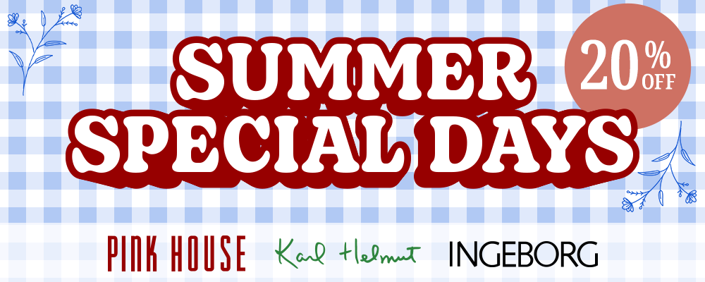 【PINK HOUSE/Karl Helmut/INGEBORG】SUMMER SPECIAL DAYS開催中！対象商品が20％OFFに～6/30(火)23:59まで！