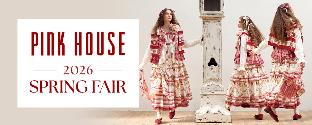 【PINK HOUSE】《2026 SPRING FAIR》開催中！新作アイテムに加えて、オリジナルノベルティをご用意しました～10日(火)23:59まで！
