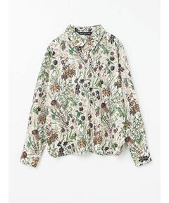 mizuiro ind フラワープリントシャツ
