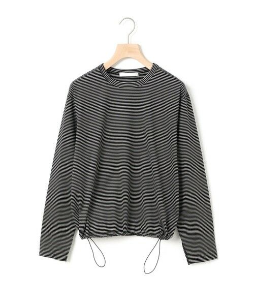 MARMARMAR / マーマーマー カットソー（半袖以外） | MARMARMAR ドローストリングヘムロングスリーブT(ボーダー) | 詳細3