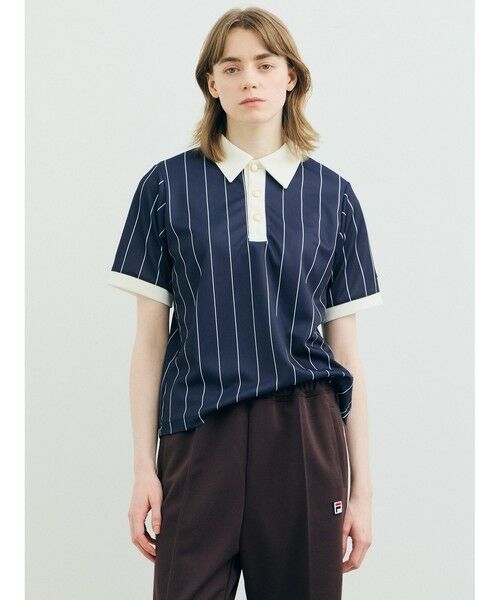 MARMARMAR / マーマーマー シャツ・ブラウス | MARMARMAR FILA ストライプポロ | 詳細5