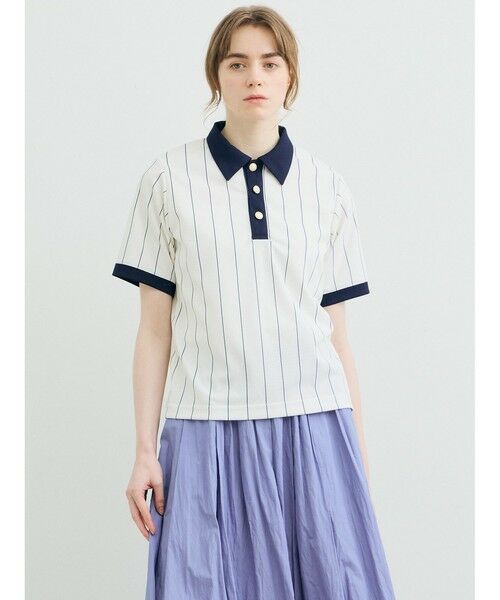 MARMARMAR / マーマーマー シャツ・ブラウス | MARMARMAR FILA ストライプポロ | 詳細20