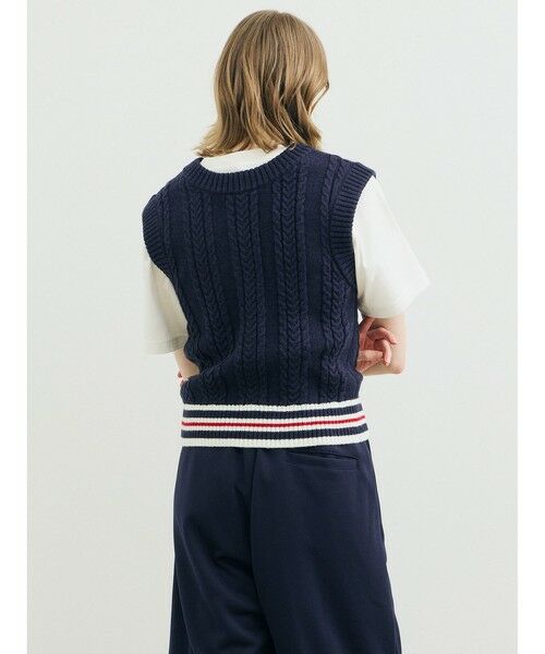 MARMARMAR / マーマーマー ベスト | MARMARMAR FILAニットベスト | 詳細5