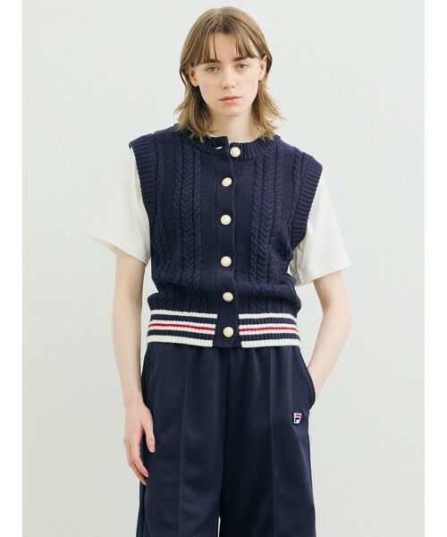 MARMARMAR / マーマーマー ベスト | MARMARMAR FILAニットベスト | 詳細3