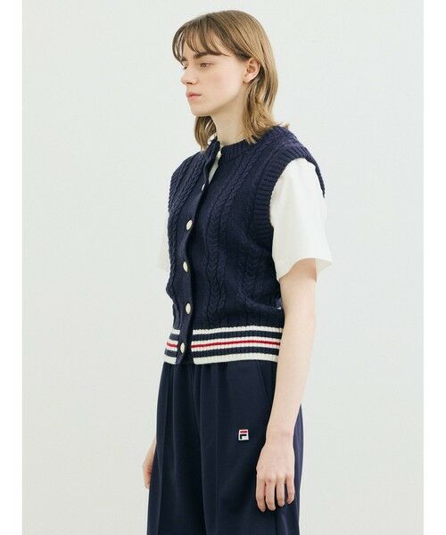 MARMARMAR / マーマーマー ベスト | MARMARMAR FILAニットベスト | 詳細4