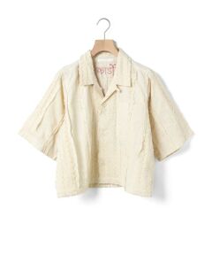 MARMARMAR / マーマーマー シャツ・ブラウス | MARMARMAR 刺繍オープンカラーショートシャツ