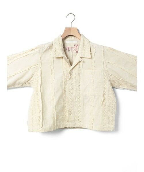 MARMARMAR / マーマーマー シャツ・ブラウス | MARMARMAR 刺繍オープンカラーショートシャツ | 詳細2