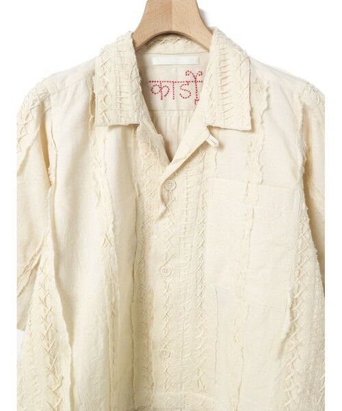 MARMARMAR / マーマーマー シャツ・ブラウス | MARMARMAR 刺繍オープンカラーショートシャツ | 詳細3