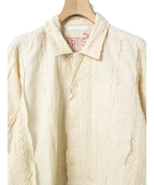 MARMARMAR / マーマーマー シャツ・ブラウス | MARMARMAR 刺繍オープンカラーショートシャツ | 詳細4
