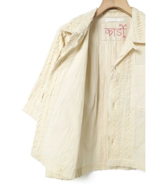 MARMARMAR / マーマーマー シャツ・ブラウス | MARMARMAR 刺繍オープンカラーショートシャツ | 詳細5