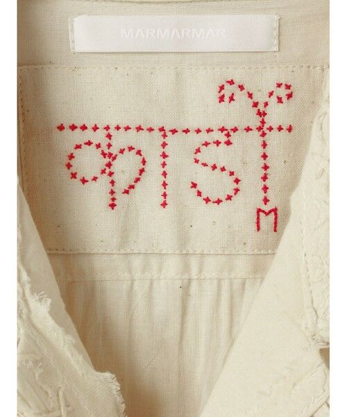 MARMARMAR / マーマーマー シャツ・ブラウス | MARMARMAR 刺繍オープンカラーショートシャツ | 詳細7