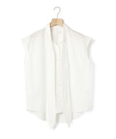 MARMARMAR / マーマーマー シャツ・ブラウス | MARMARMAR リボン付きフレンチスリーブシャツ