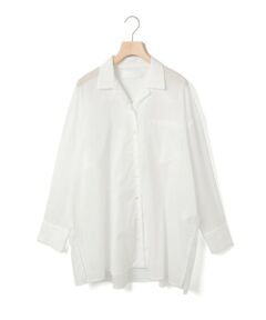 MARMARMAR / マーマーマー シャツ・ブラウス | MARMARMAR シアーオープンカラーシャツ