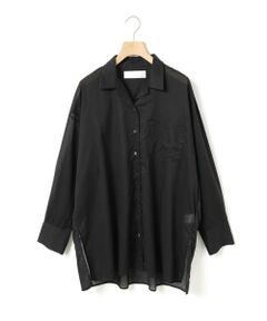 MARMARMAR / マーマーマー シャツ・ブラウス | MARMARMAR シアーオープンカラーシャツ