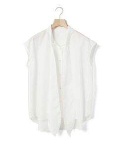MARMARMAR / マーマーマー シャツ・ブラウス | MARMARMAR リボンフレンチスリーブコンパクトシャツ
