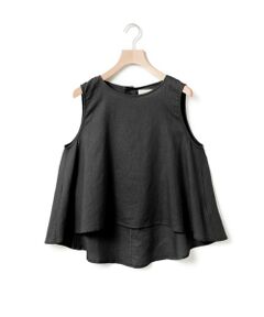 MARMARMAR / マーマーマー シャツ・ブラウス | MARMARMAR リネンノースリーブフレアトップス