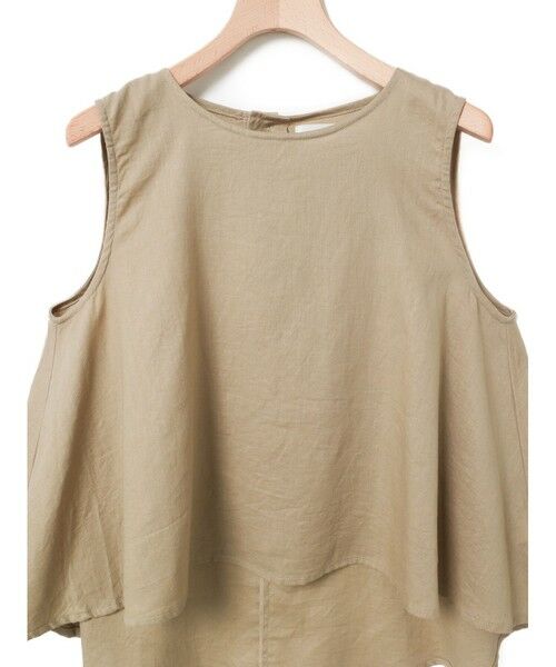 MARMARMAR / マーマーマー シャツ・ブラウス | MARMARMAR リネンノースリーブフレアトップス | 詳細3