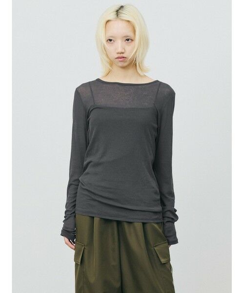 MARMARMAR / マーマーマー カットソー（半袖以外） | MARMARMAR クルーネックシアープルオーバー | 詳細14