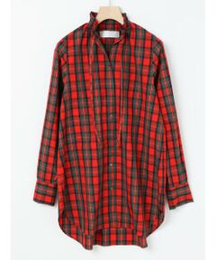 MARMARMAR / マーマーマー チュニック | MARMARMAR スピンドルギャザーネックシャツチュニック(チェック)