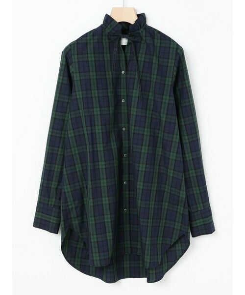 MARMARMAR / マーマーマー チュニック | MARMARMAR スピンドルギャザーネックシャツチュニック(チェック) | 詳細4