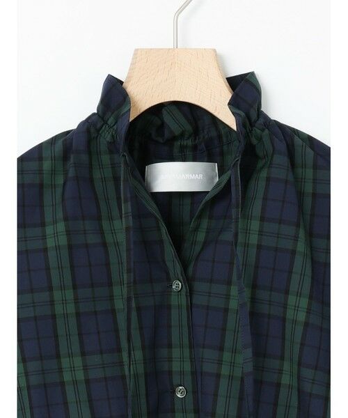 MARMARMAR / マーマーマー チュニック | MARMARMAR スピンドルギャザーネックシャツチュニック(チェック) | 詳細8