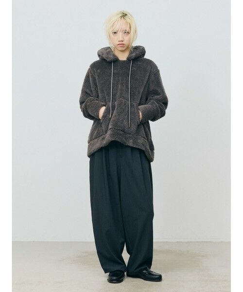 MARMARMAR/マーマーマー RUSSELL ×MARMARMAR ボアフーディ グレー(color91) FREE MARMARMAR/マーマーマー RUSSELL ×MARMARMAR ボアフーディ グレー(color91) FREE