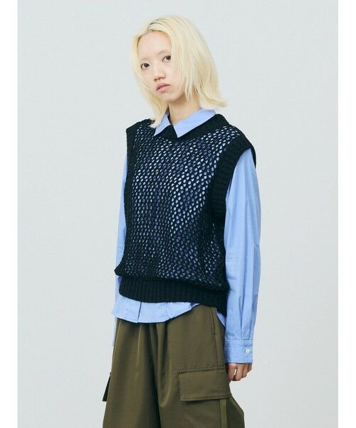 MARMARMAR / マーマーマー ニット・セーター | MARMARMAR テープヤーンメッシュベスト | 詳細6