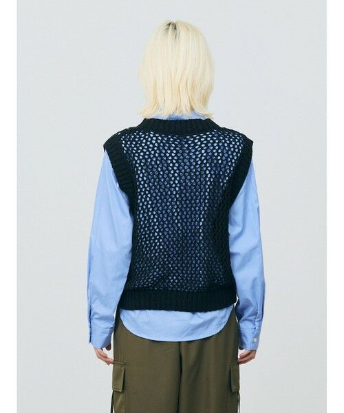 MARMARMAR / マーマーマー ニット・セーター | MARMARMAR テープヤーンメッシュベスト | 詳細7