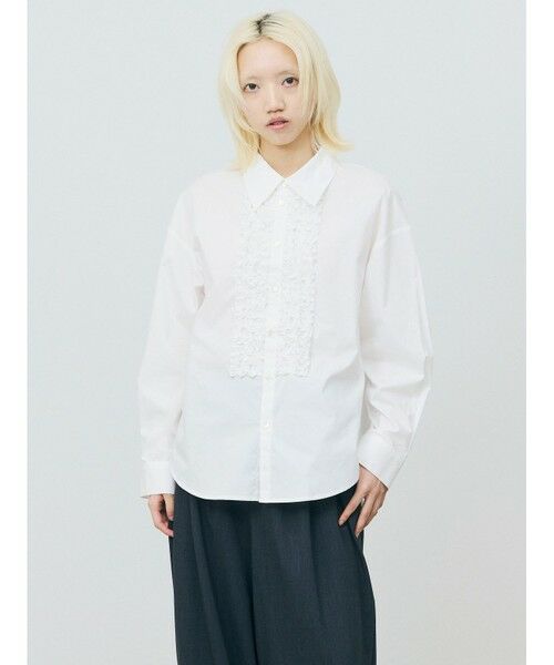 MARMARMAR / マーマーマー シャツ・ブラウス | MARMARMAR フリルドレスシャツ | 詳細14