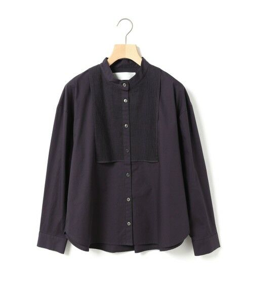 MARMARMAR / マーマーマー シャツ・ブラウス | MARMARMAR スタンドカラーピンタックシャツ(ネイビー(color77))