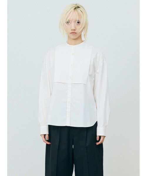 MARMARMAR / マーマーマー シャツ・ブラウス | MARMARMAR スタンドカラーピンタックシャツ | 詳細11