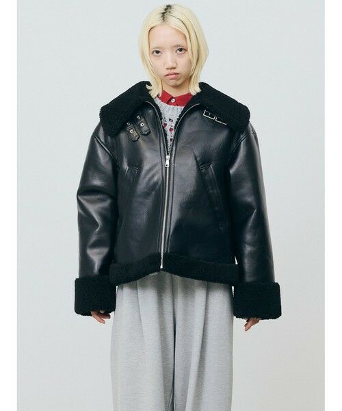 MARMARMAR / マーマーマー テーラードジャケット | MARMARMAR フェイクムートンジャケット | 詳細14