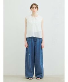 MARMARMAR / マーマーマー シャツ・ブラウス | MARMARMAR レースカラーノースリーブシャツ