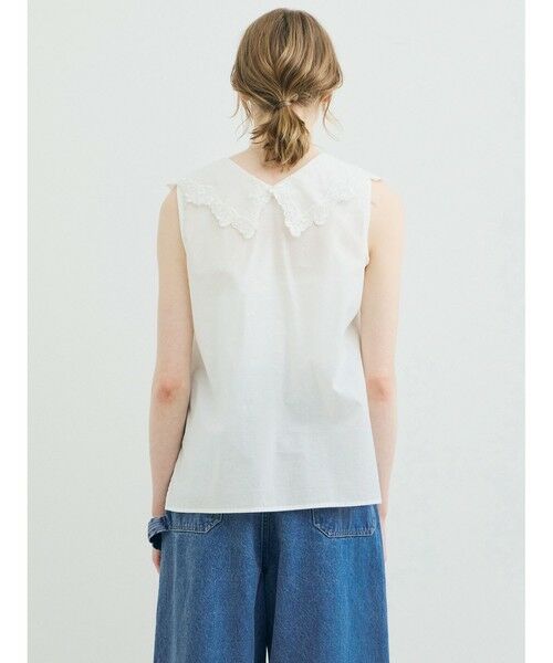 MARMARMAR / マーマーマー シャツ・ブラウス | MARMARMAR レースカラーノースリーブシャツ | 詳細9