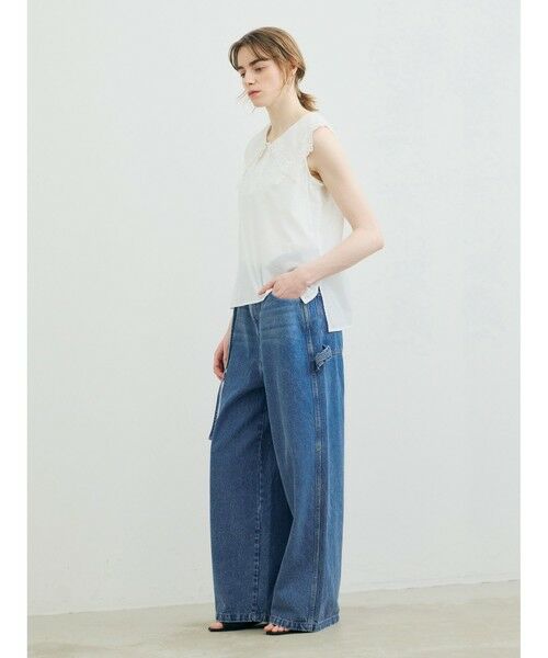 MARMARMAR / マーマーマー シャツ・ブラウス | MARMARMAR レースカラーノースリーブシャツ | 詳細3