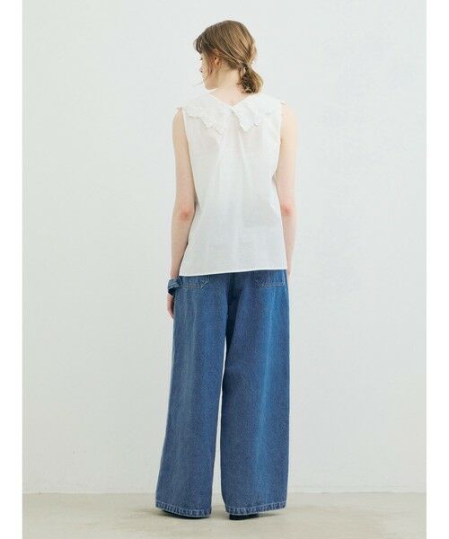 MARMARMAR / マーマーマー シャツ・ブラウス | MARMARMAR レースカラーノースリーブシャツ | 詳細4