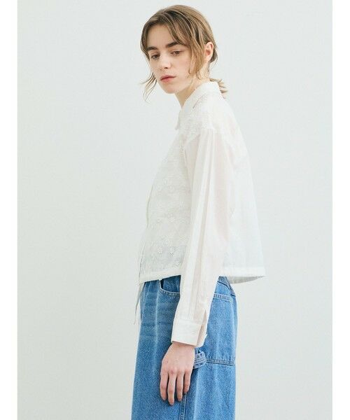 MARMARMAR / マーマーマー シャツ・ブラウス | MARMARMAR レースコンビショートシャツ | 詳細7