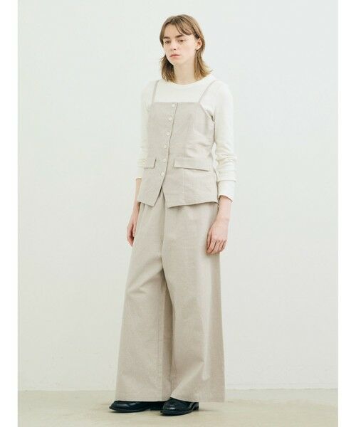 MARMARMAR / マーマーマー ベスト | MARMARMAR リネン混ビスチェ風ベスト | 詳細3