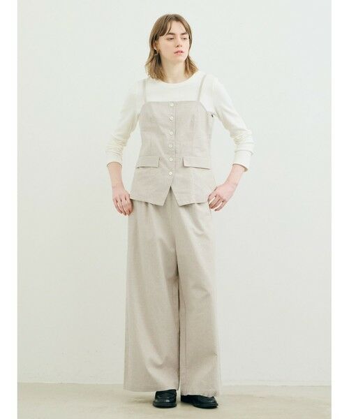 MARMARMAR / マーマーマー ベスト | MARMARMAR リネン混ビスチェ風ベスト（アイボリー(color12)）