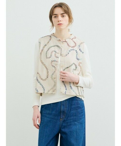 MARMARMAR / マーマーマー ベスト | MARMARMAR ハンド刺繍ベスト | 詳細12